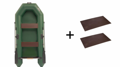 Лодка ПВХ Tulin Победа 2800 с фанерными вставками под мотор